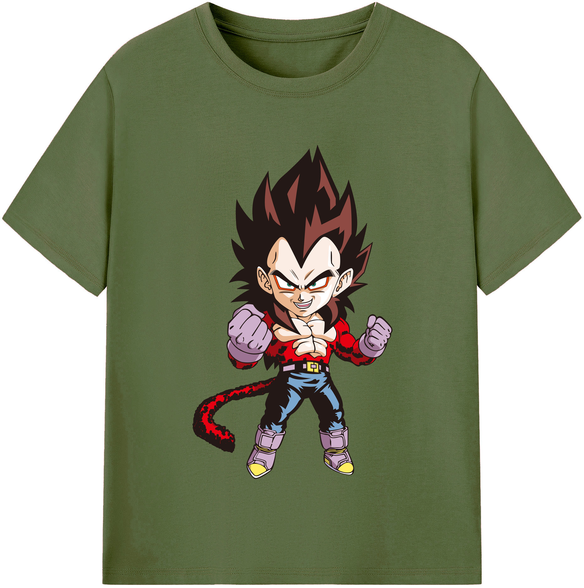（画像用） ドラゴンボール ベジータ四世（Bejīta Yonsei）DRAGON BALL Vegeta IV 綿100％半袖Tシャツ（フロントプリント）